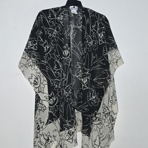Anne Klein Monochrome Floral Shawl
